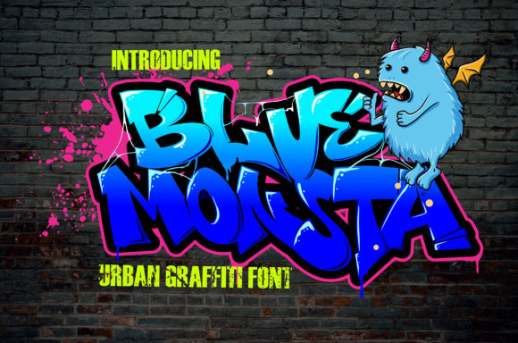 Blue Monsta: A Graffiti Display Font That Actually Works in Real Branding