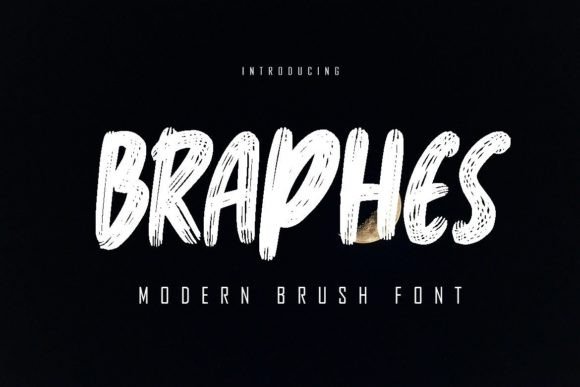 Braphes: A Textured Brush Display Font for Bold Brand Moments