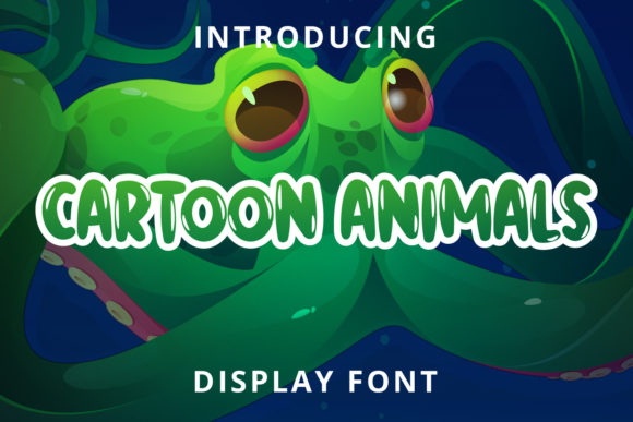 Cartoon Animals: A Cheerful Display Font for Small Business Brands