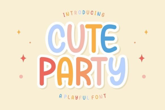 Cute Party: A Playful Display Font for Editorial Charm