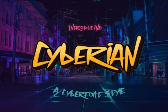 Cyberian: A Bold Display Font for Modern Brand Identity