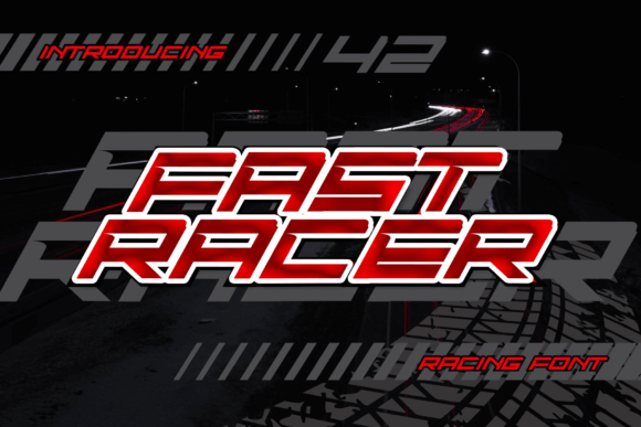 Fast Racer Display Font for Bold Handmade Labels & Racing-Themed Crafts