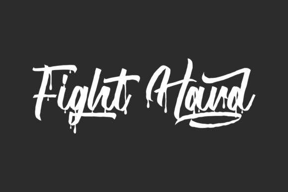 Fight Hard: A Dripping Brush Display Font with Spooky Charm