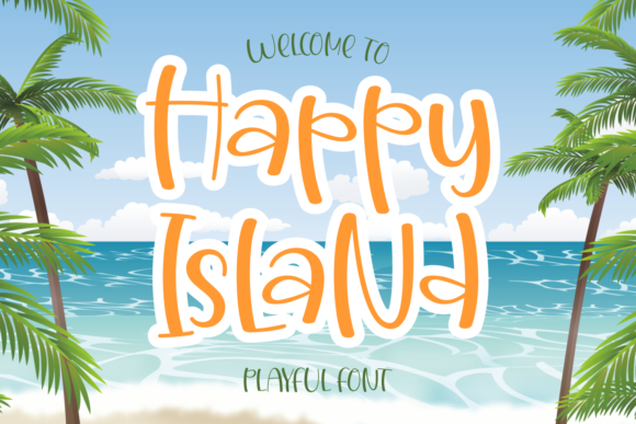 Happy Island: A Playful Display Font for Digital Branding