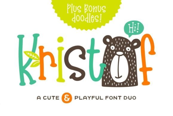 Kristof: A Playful Display Font for Handmade Labels & Printables