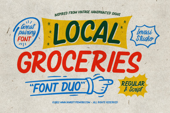 Local Groceries: A Display Font That Makes Your Brand Feel Warm & Real