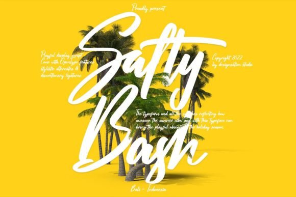 Salty Bash: A Playful Display Font for Digital Branding