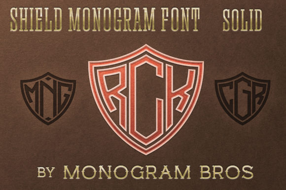 Shield Monogram: A Display Font That Anchors Brand Identity