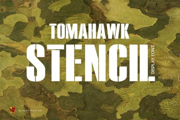 Tomahawk Stencil: A Bold Display Font That Strengthens Your Brand